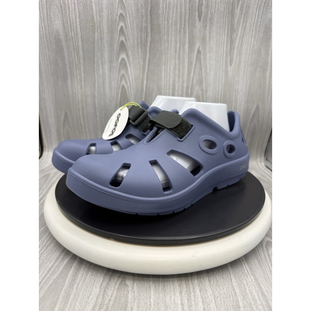 Oofos Oocandoo Womens Size 9 Sport Recovery Sandals Water Drop Blue Shoes NEW